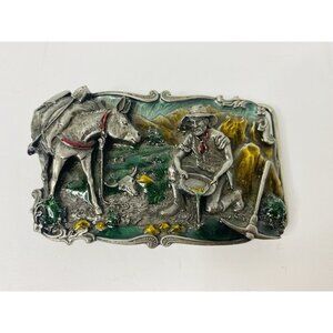 Dreams Of Striking It Rich, Siskiyou 1981 Arroyo Grande‎ Gold Mining Belt Buckle
